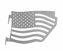 Steinjäger Doors Wrangler JK 2007-2018 Trail, American Flag Design Rear Gray Hammertone