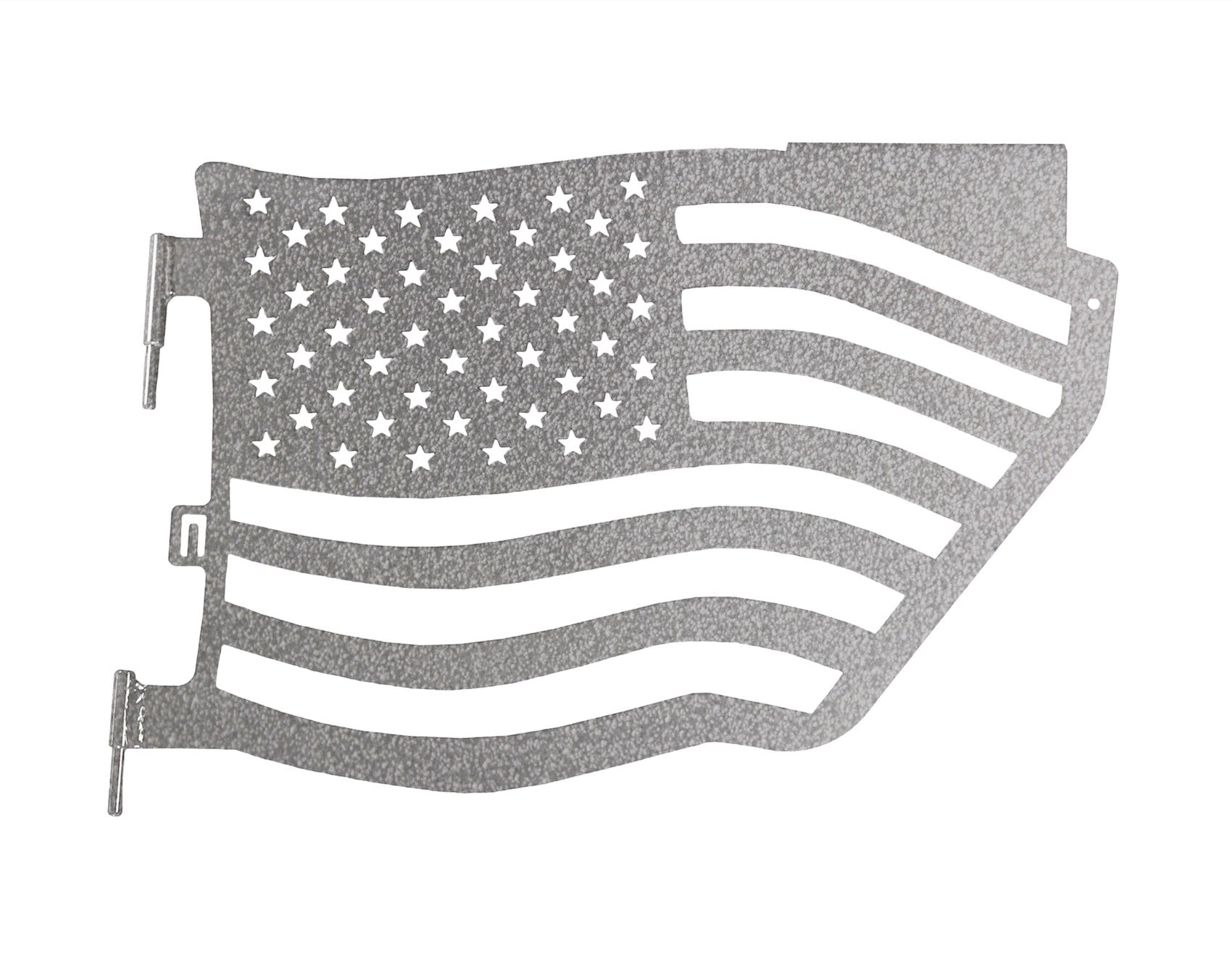 Steinjäger Doors Wrangler JL 2018 to Present Trail, American Flag Design Rear Doors Gray Hammertone
