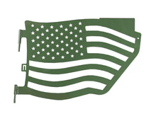 Steinjäger Doors Wrangler JL 2018 to Present Trail, American Flag Design Rear Doors Locas Green