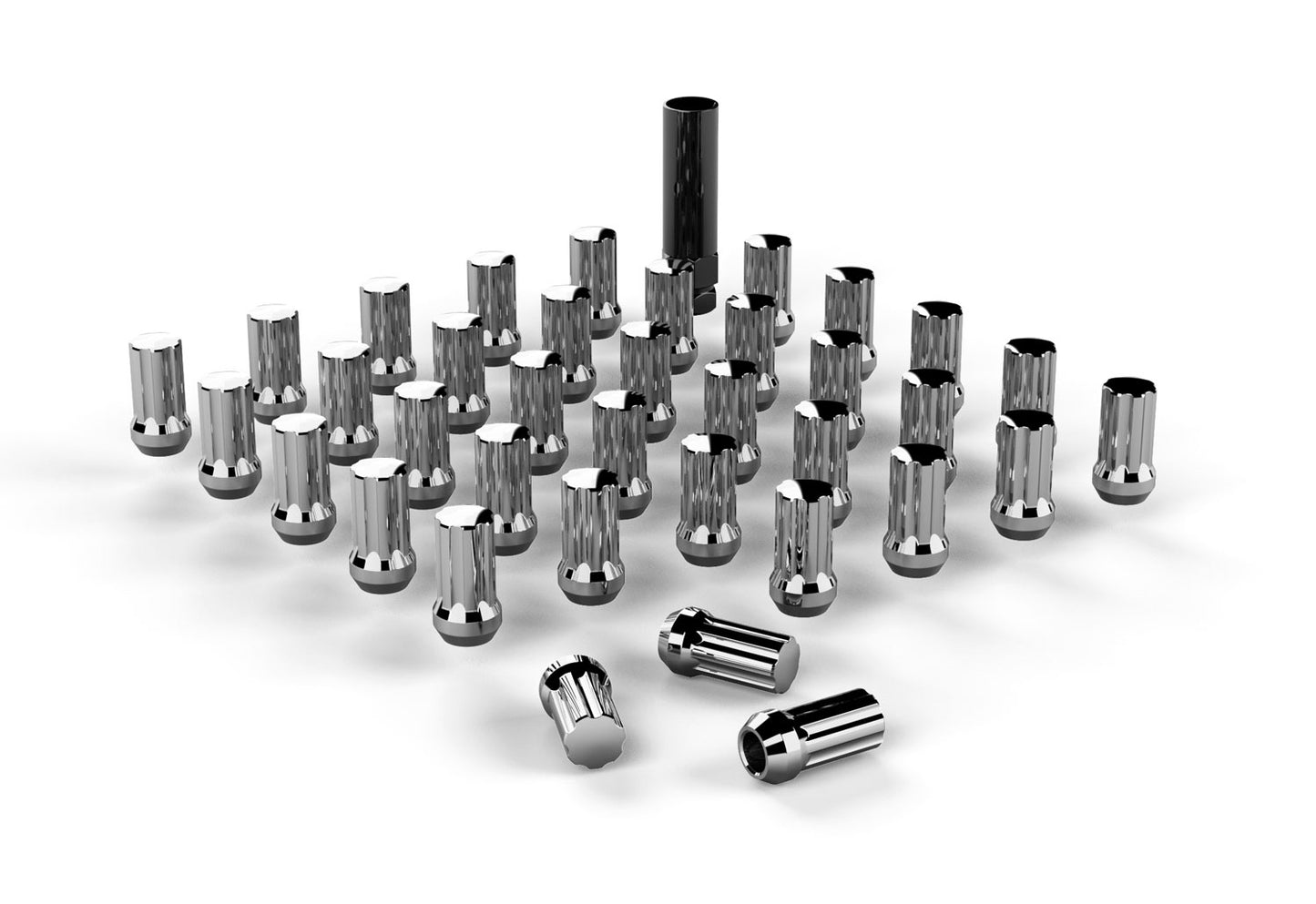 Spline Drive Lug Nut Kit 9/16 Inchx18 Chrome 36 pcs TeraFlex