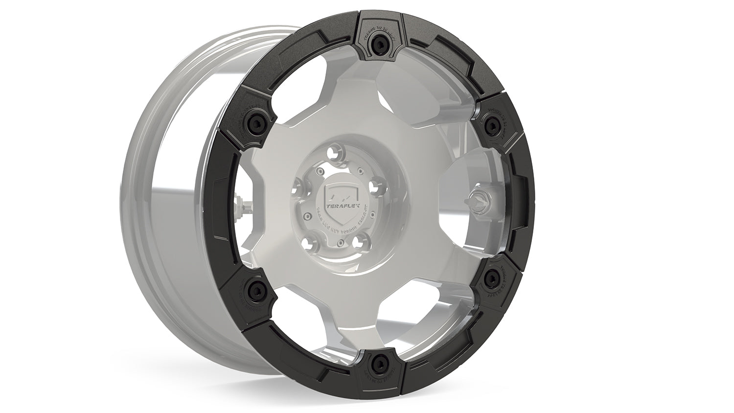 Modular Rash Ring Kit w/ Hardware Black 6-Spoke TeraFlex