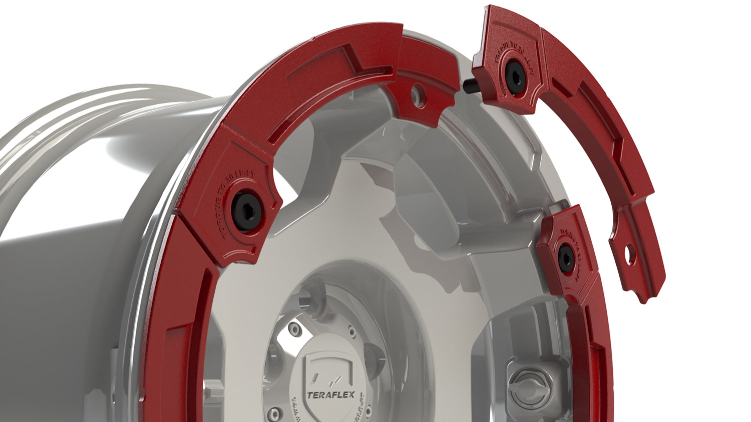 Modular Rash Ring Kit w/ Hardware Red 6-Spoke TeraFlex