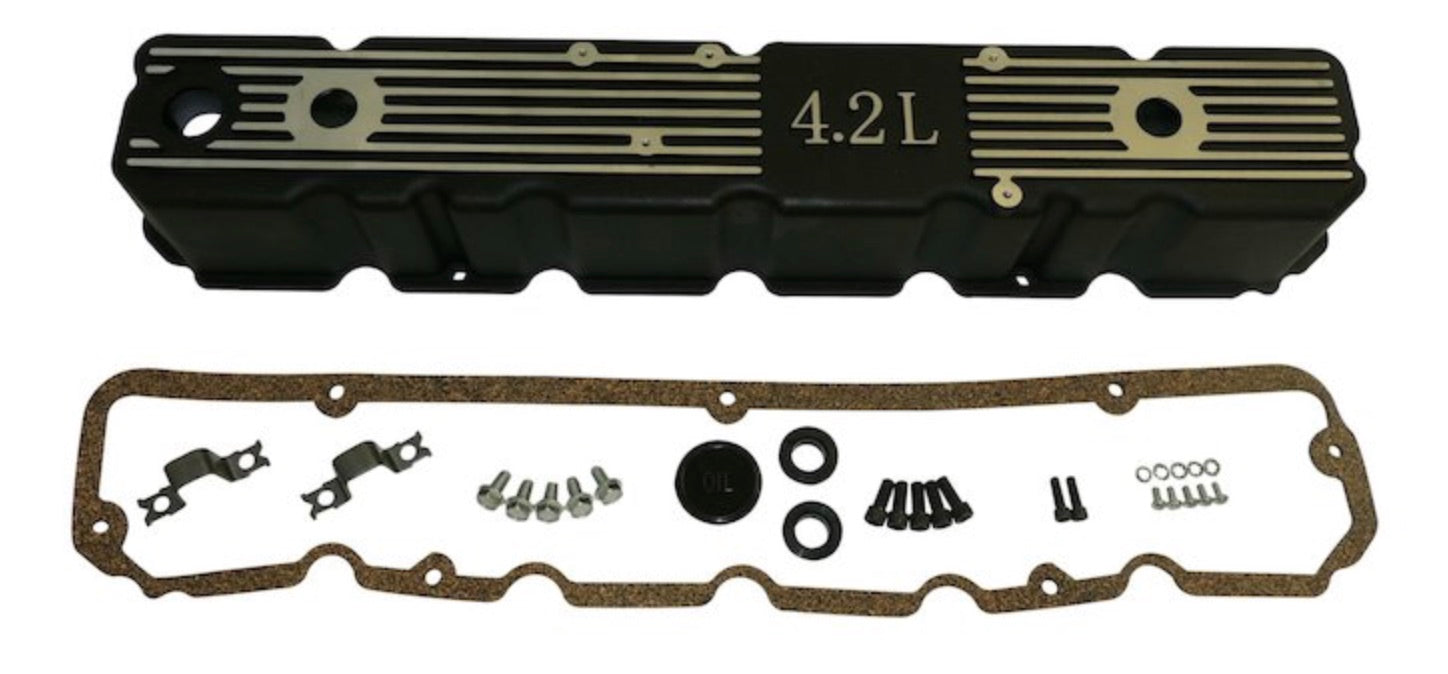 Steinjäger Interior Accessories CJ-8 1981-1986 Replacement Parts Engine Valve Covers, Black Aluminum