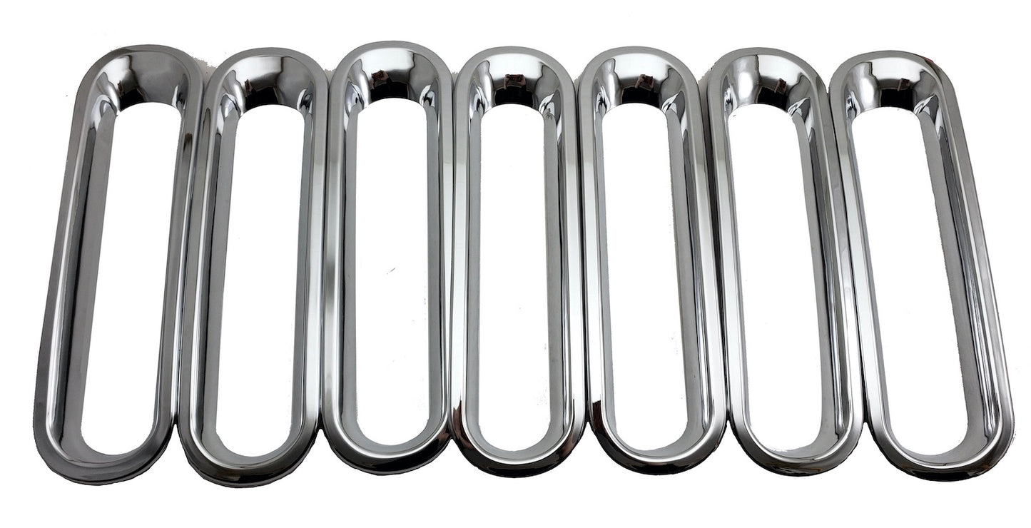 Steinjäger Exterior Accessories Wrangler JK 2007-2018 Grill Inserts Zinc Silver Plated