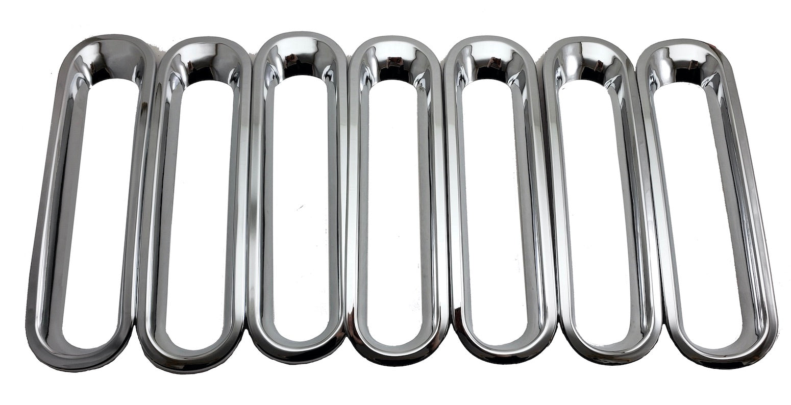 Steinjäger Exterior Accessories Wrangler JK 2007-2018 Grill Inserts Zinc Silver Plated