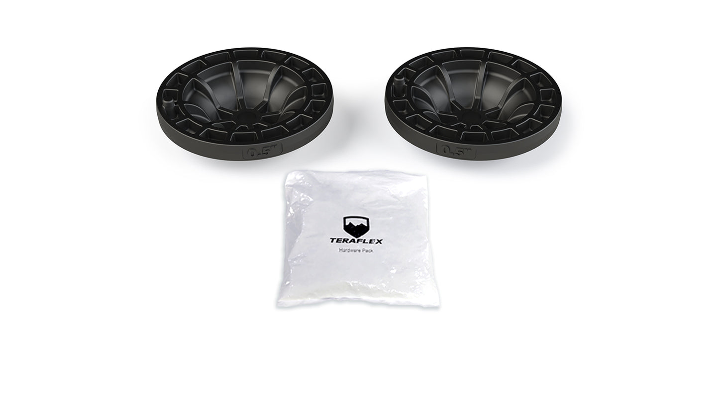 18-Up Wrangler JL 0.5 Inch Coil Spring Spacer Load Level Kit w/ Hardware Pack Rear TeraFlex