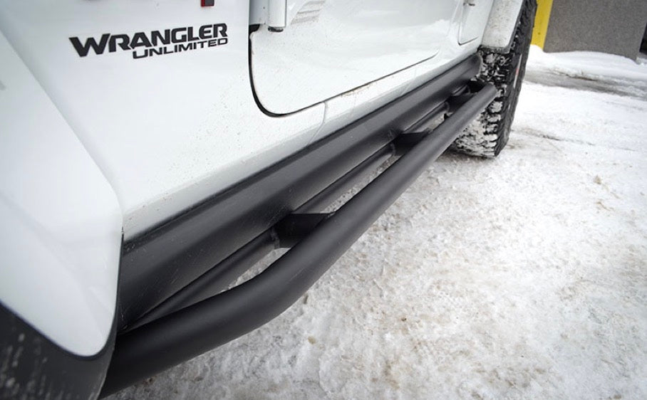 Steinjäger Armor Wrangler JL 2018 to Present Rock Sliders 4 Door JLU Texturized Black