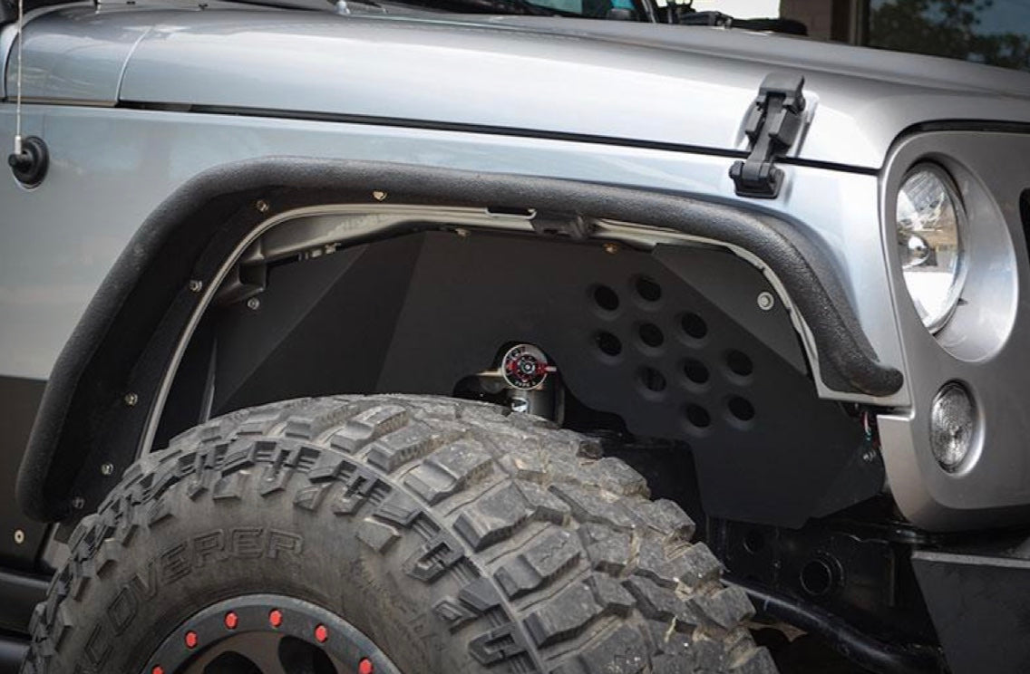 Steinjäger Fenders Wrangler JK 2007-2018 Inner Fronts and Inserts, Fits Falcon Shocks Texturized Black