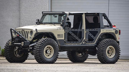 Steinjäger Doors Wrangler JK 2007-2018 Trail, Dimple Die Style Rear Only Texturized Black