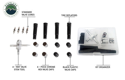 Up Down Air Valve Stem Repair Kit - 17 Piece Kit With Storage Box
