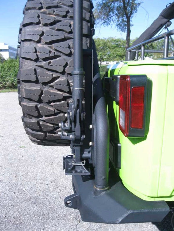 Steinjäger Recovery and Towing Wrangler JK 2007-2018 High Lift Jack Mount Fits Ace Pro Series Tire Carrier Texturized Black