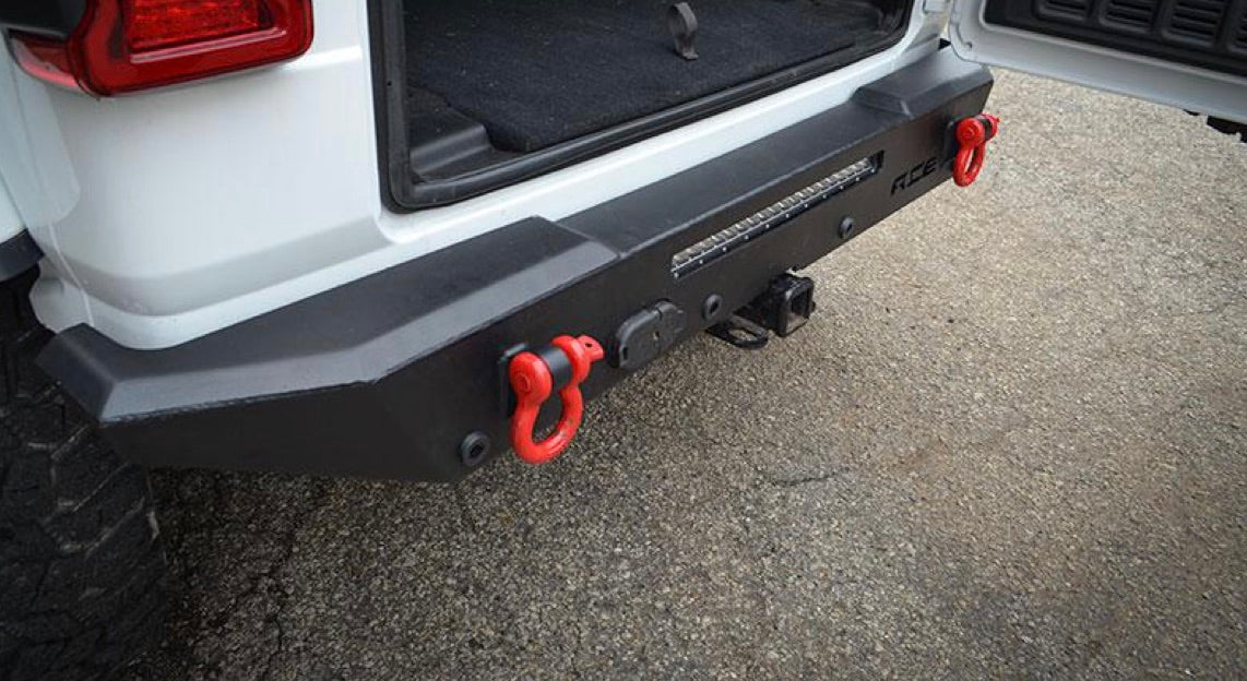 Steinjäger Bumpers Wrangler JL 2018 to Present Rear Halfback Texturized Black
