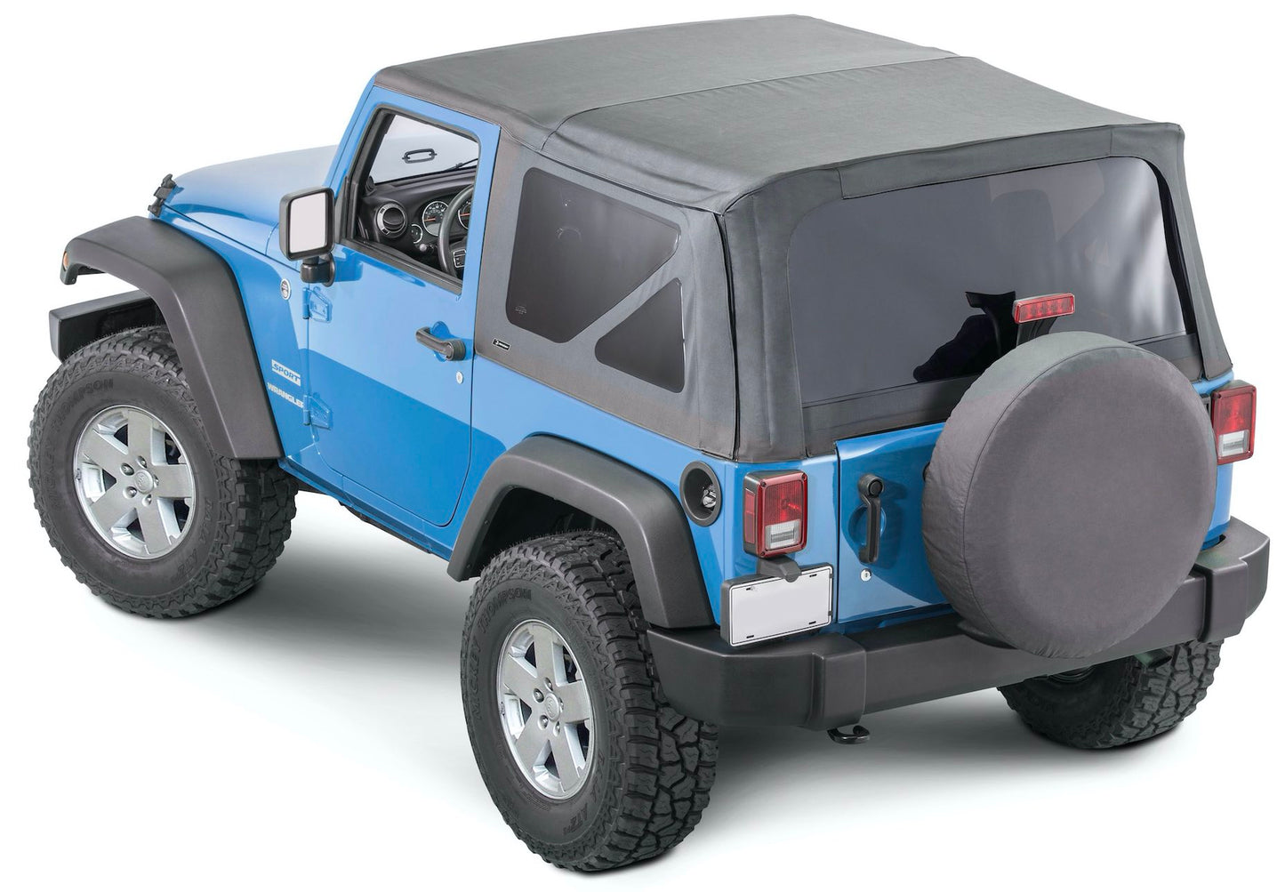 Steinjäger Tops and Covers Wrangler JK 2010-2018 Replacement 2 Door, No Doors Skins, Tinted Glass Black Diamond