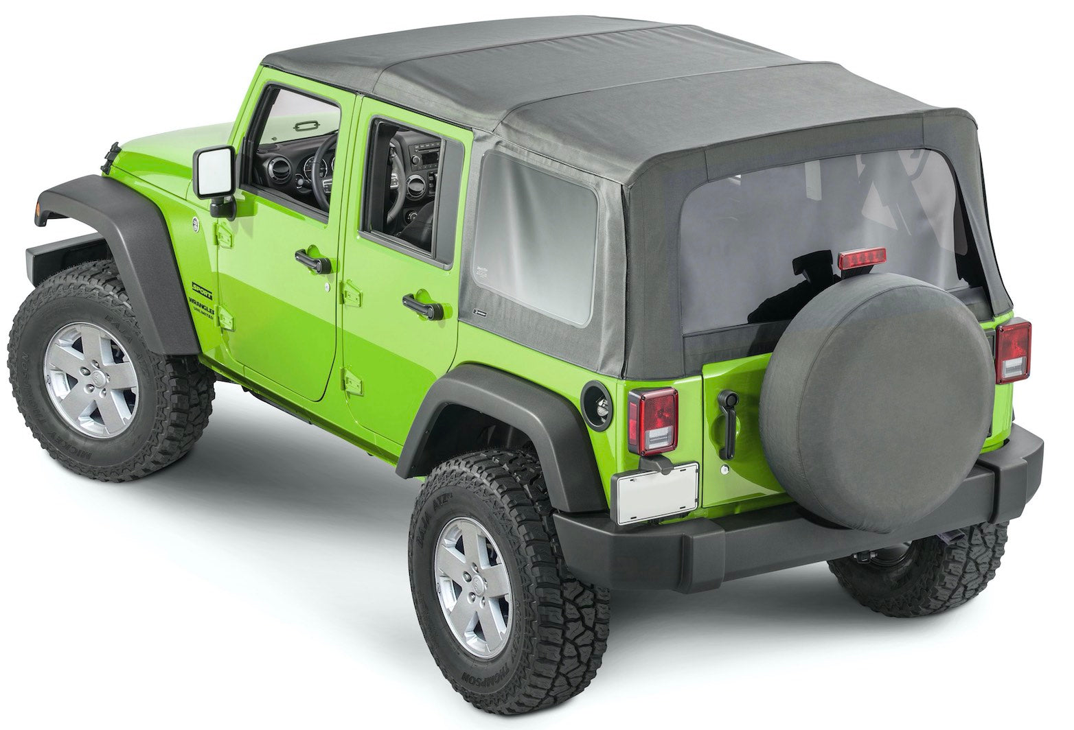 Steinjäger Tops and Covers Wrangler JK 2010-2018 Replacement 4 Door, No Doors Skins, Tinted Glass Black Diamond