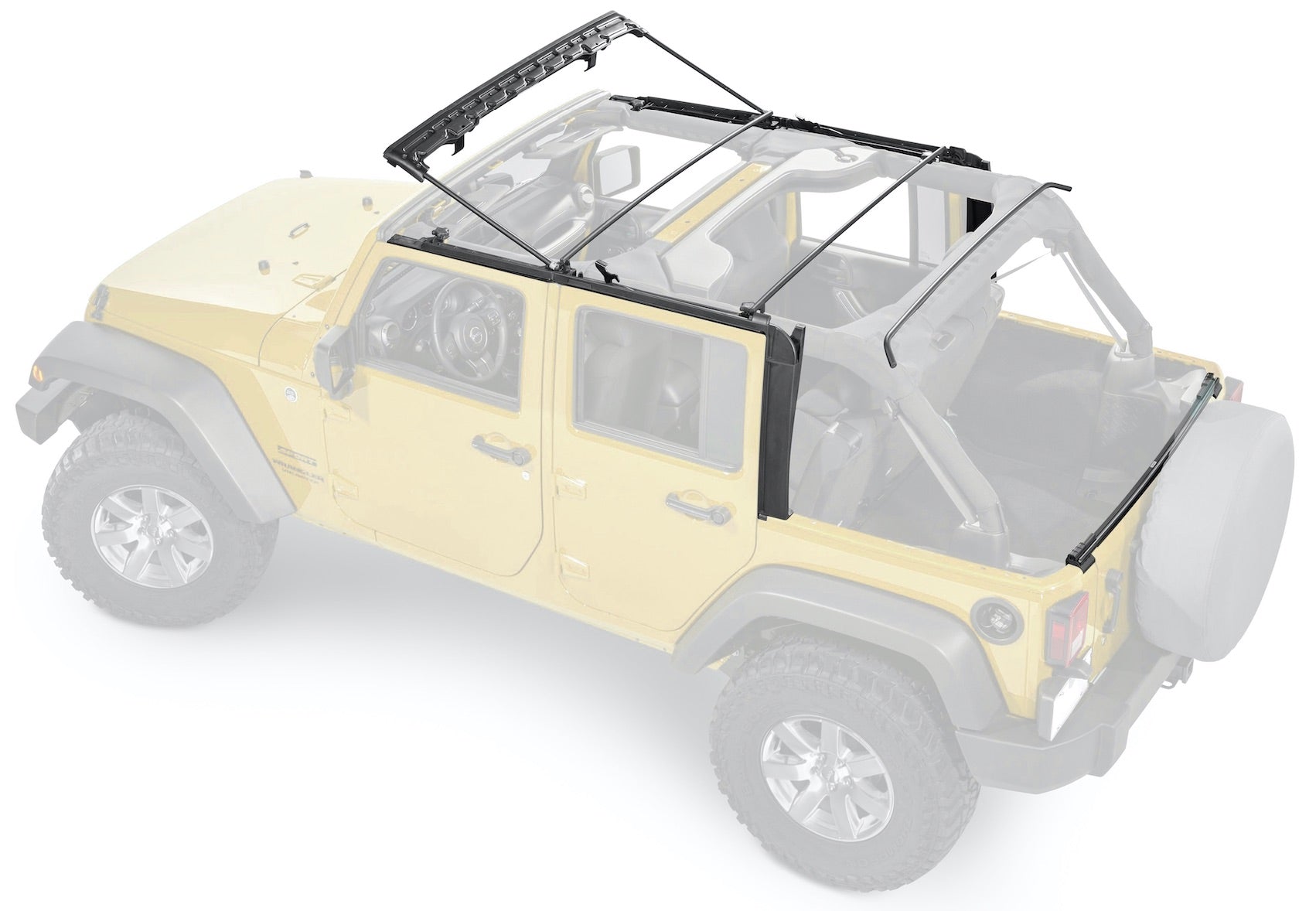 Steinjäger Top, Slant Back Kit Wrangler JK 2007-2018 4 Door