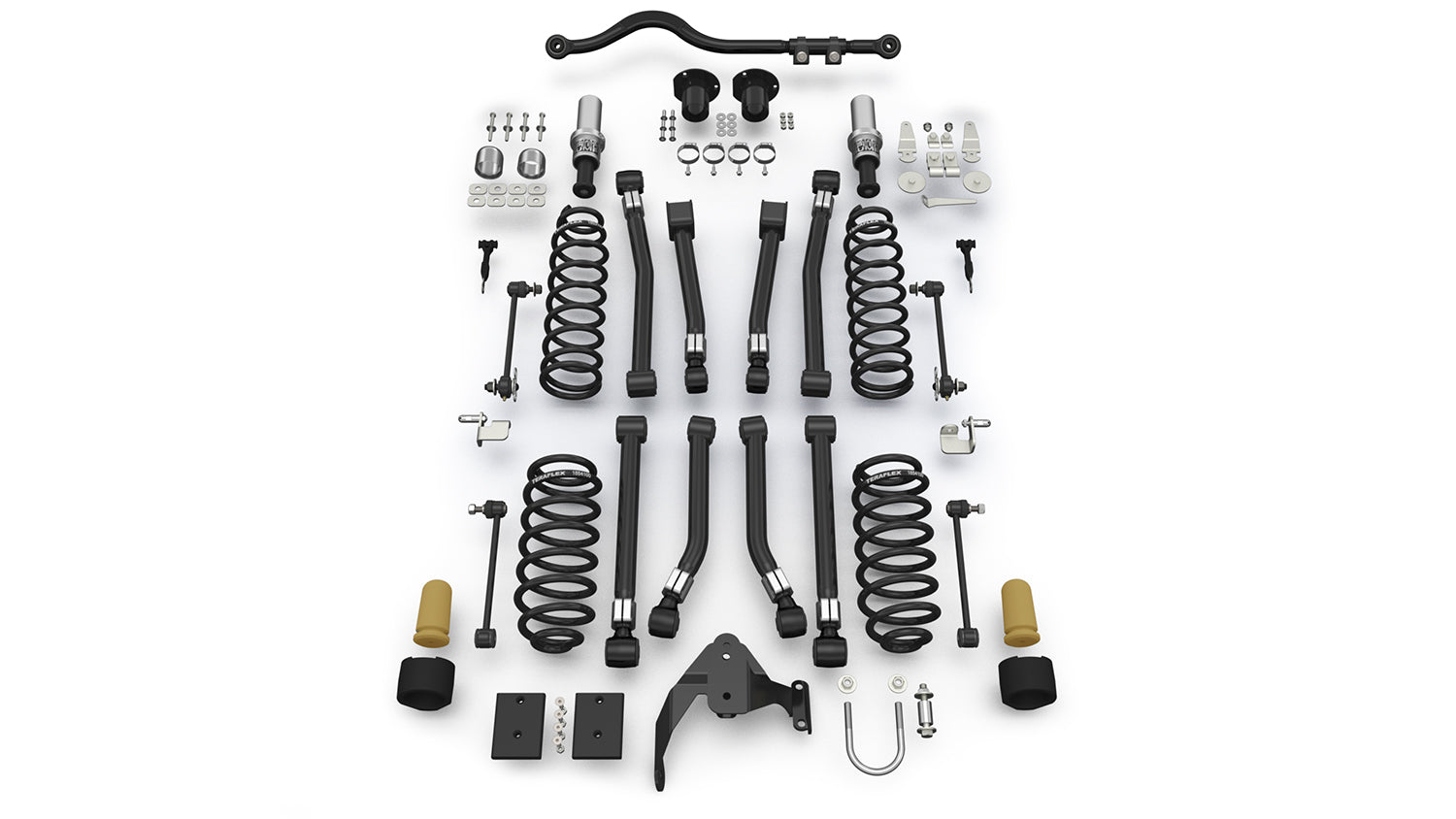 07-18 Wrangler JK 2 Door 3 Inch Alpine RT3 Short Arm Suspension System No Shocks TeraFlex