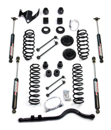 07-18 Wrangler JK 4 Door 4 Inch Coil Spring Base Lift Kit w/ Front Track Bar & 9550 VSS Twin-Tube TeraFlex