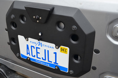 Steinjäger Exterior Accessories Wrangler JL 2018 to Present License Plate Brackets Texturized Black