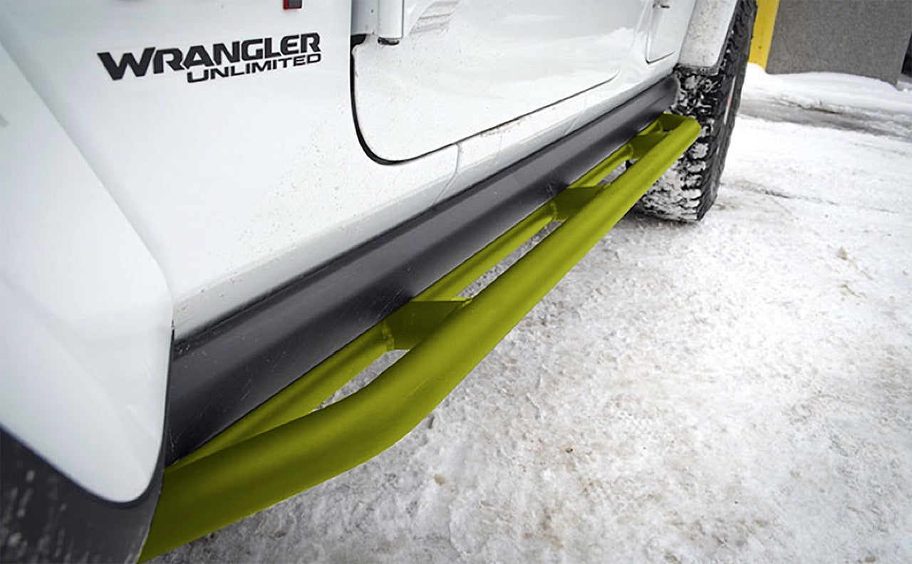 Steinjäger Armor Wrangler JL 2018 to Present Rock Sliders 4 Door JLU Gecko Green
