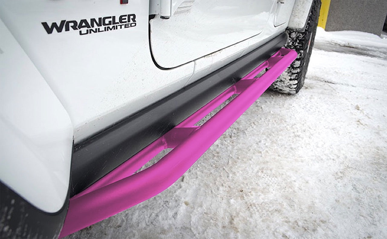 Steinjäger Armor Wrangler JL 2018 to Present Rock Sliders 4 Door JLU Pinky