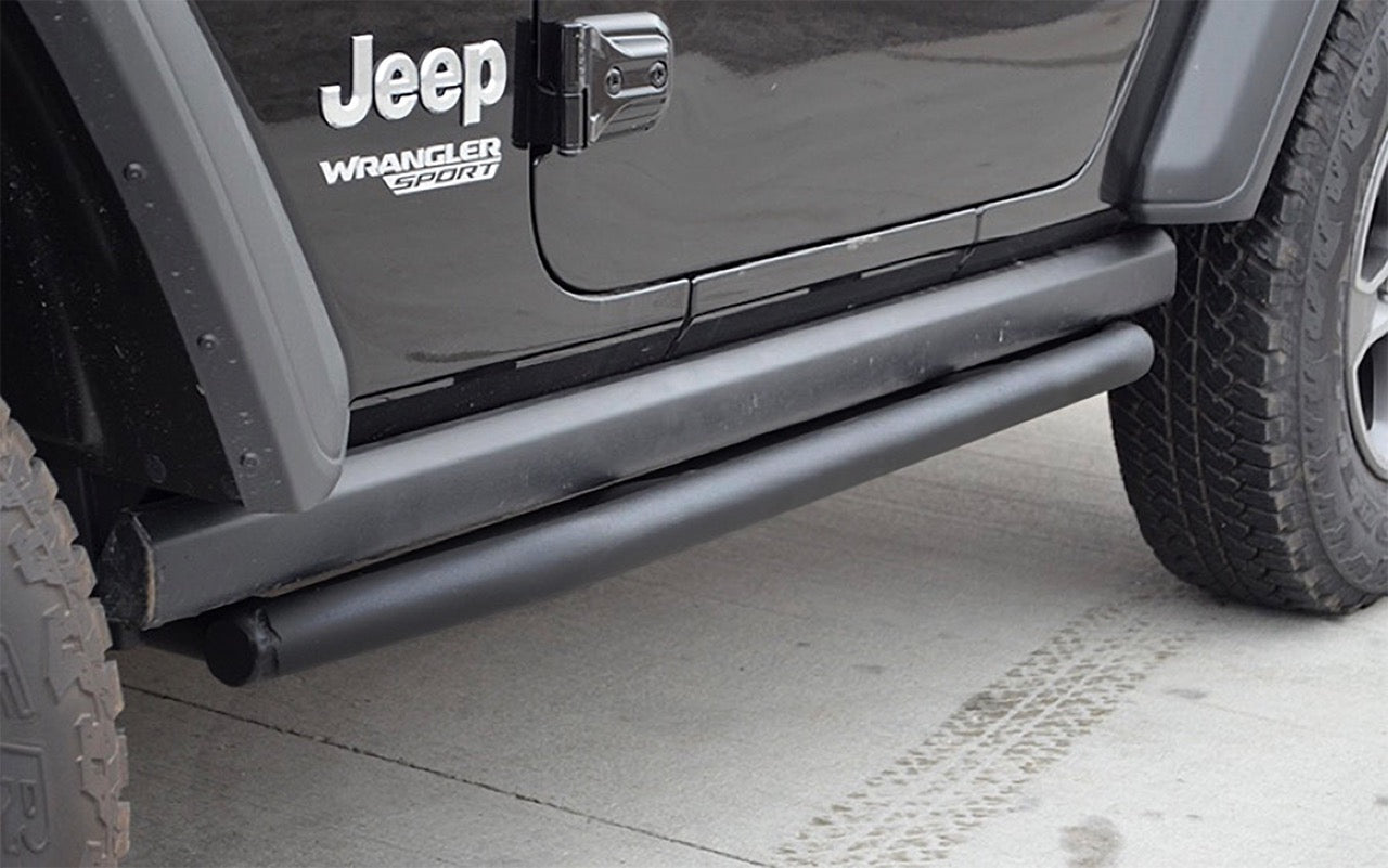 Steinjäger Armor Wrangler JL 2018 to Present Rock Sliders 2 Door JL Black