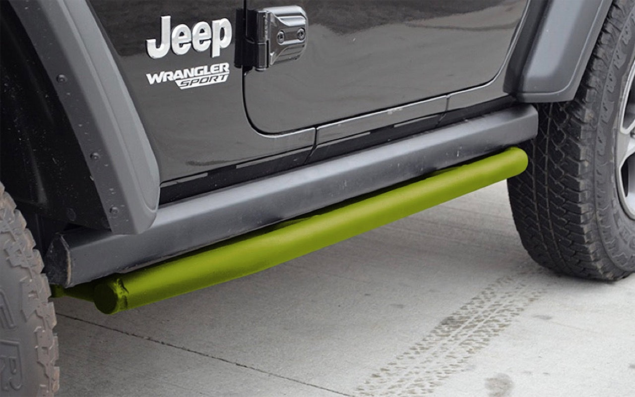 Steinjäger Armor Wrangler JL 2018 to Present Rock Sliders 2 Door JL Gecko Green
