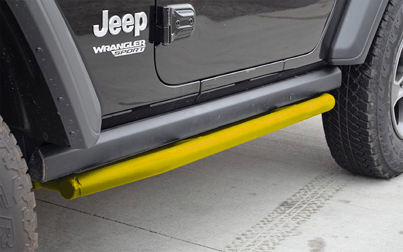 Steinjäger Armor Wrangler JL 2018 to Present Rock Sliders 2 Door JL Neon Yellow