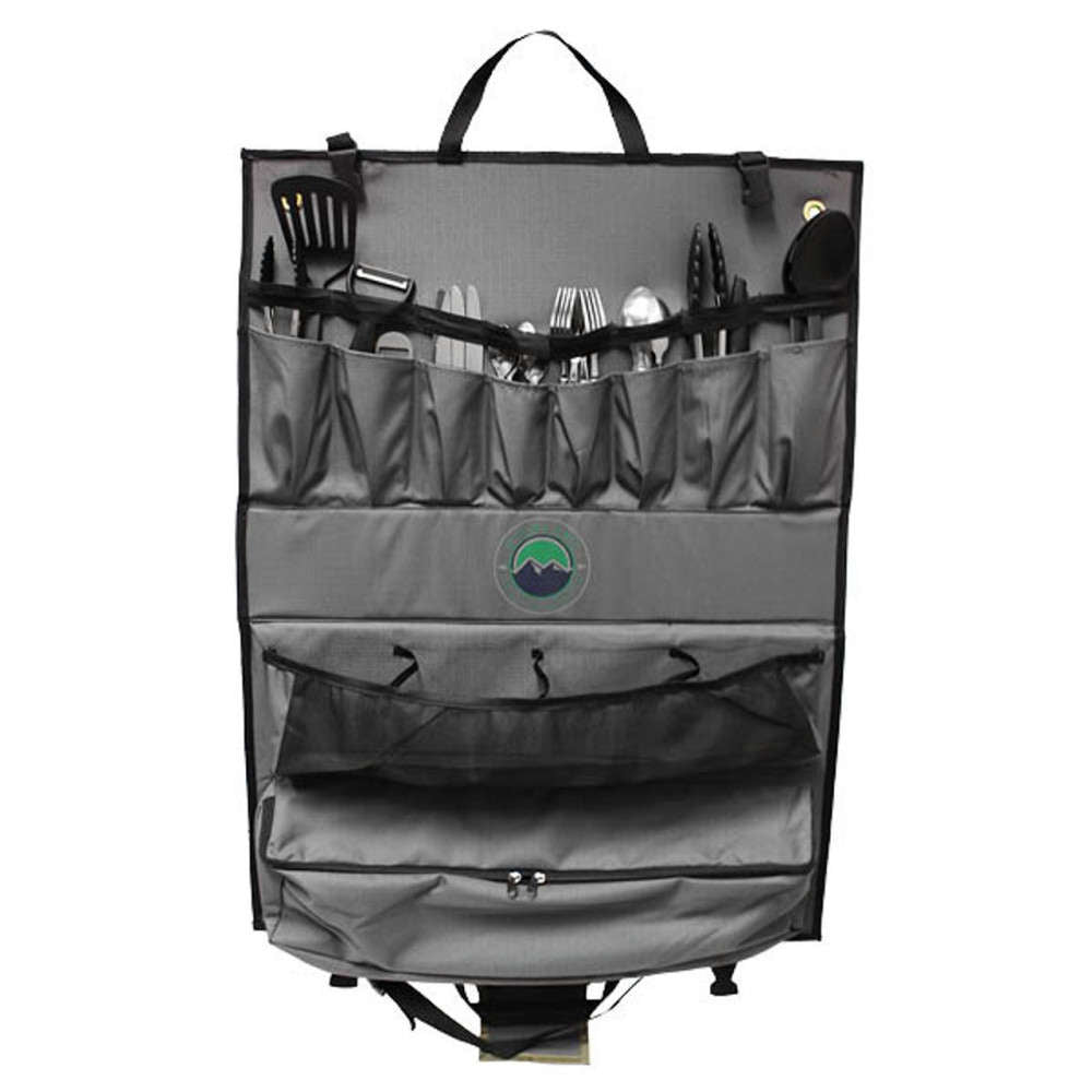 Overland Vehicle Systems Overland Kitchen Kit - 24 Piece Cooking and Utensil Kit, Hanging Carrying Case