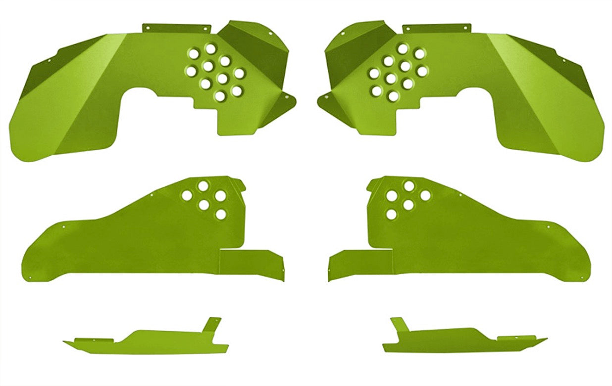 Steinjäger Fenders Wrangler JK 2007-2018 Inner Full Kit, Fronts, Rears, Front Inserts Gecko Green