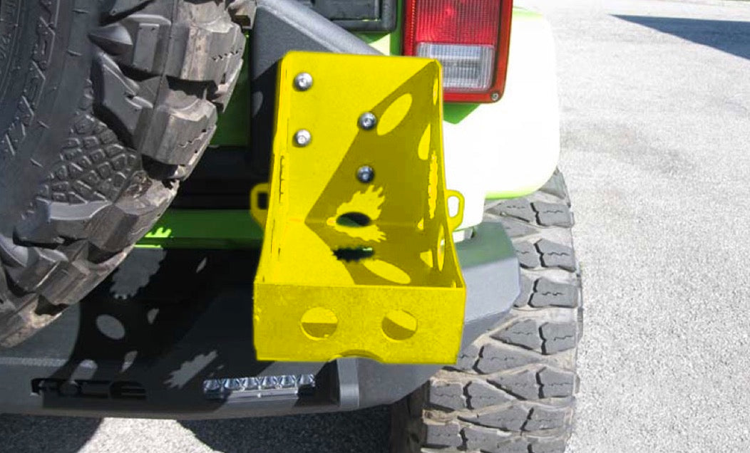 Steinjäger Bumpers Wrangler JL 2018 to Present Jerry Can Holder Neon Yellow