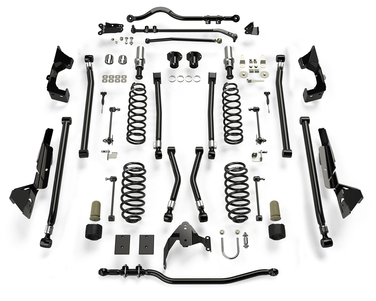 07-18 Wrangler JK 4 Door 6 Inch Alpine CT6 Long Arm Suspension System No Shocks TeraFlex