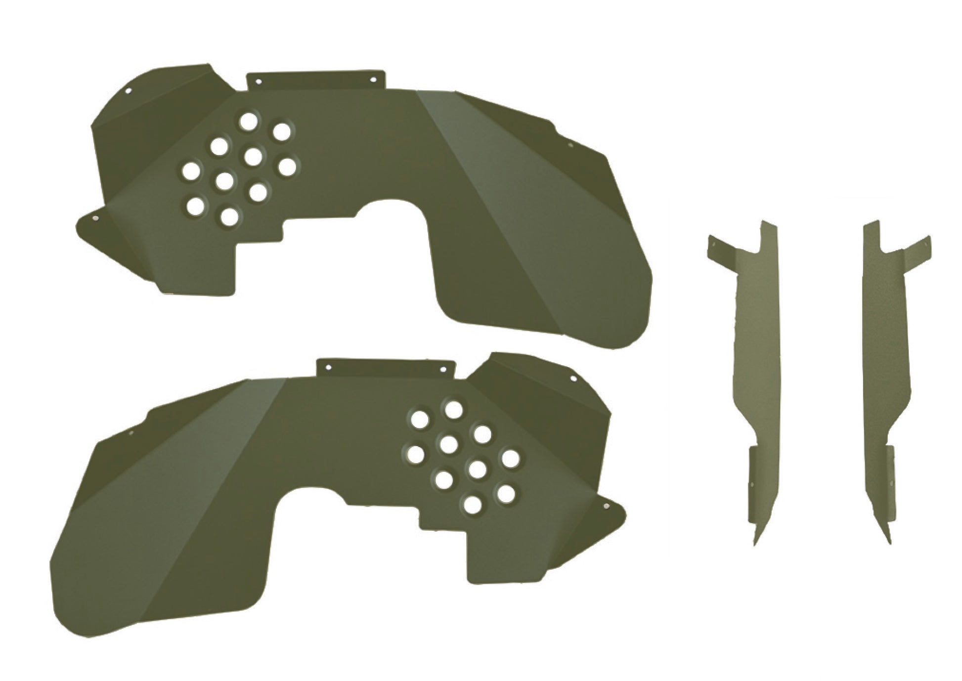 Steinjäger Fenders Wrangler JK 2007-2018 Inner Fronts and Inserts, Fits Falcon Shocks Locas Green