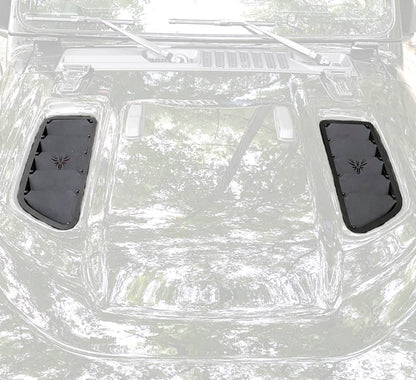 Steinjäger Exterior Accessory Wrangler JL 2018 to Present Hood Vent Kit Texturized Black Rubicon