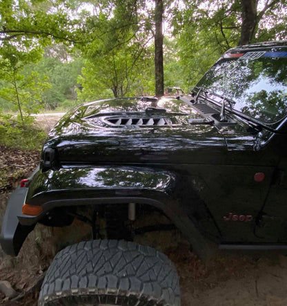 Steinjäger Exterior Accessory Gladiator JT 2019 to Present Hood Vent Kit Texturized Black Rubicon