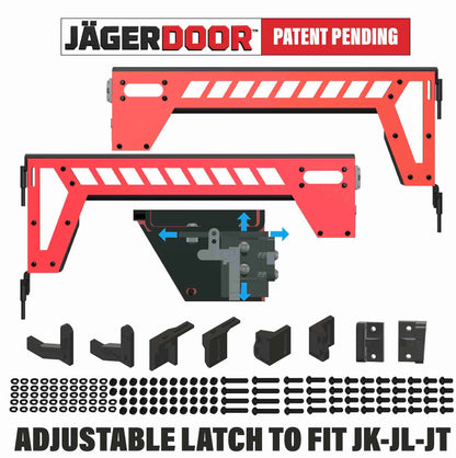 Steinjäger Doors Gladiator JT 2019 to Present JagerDoor Front Doors Fluorescent Orange