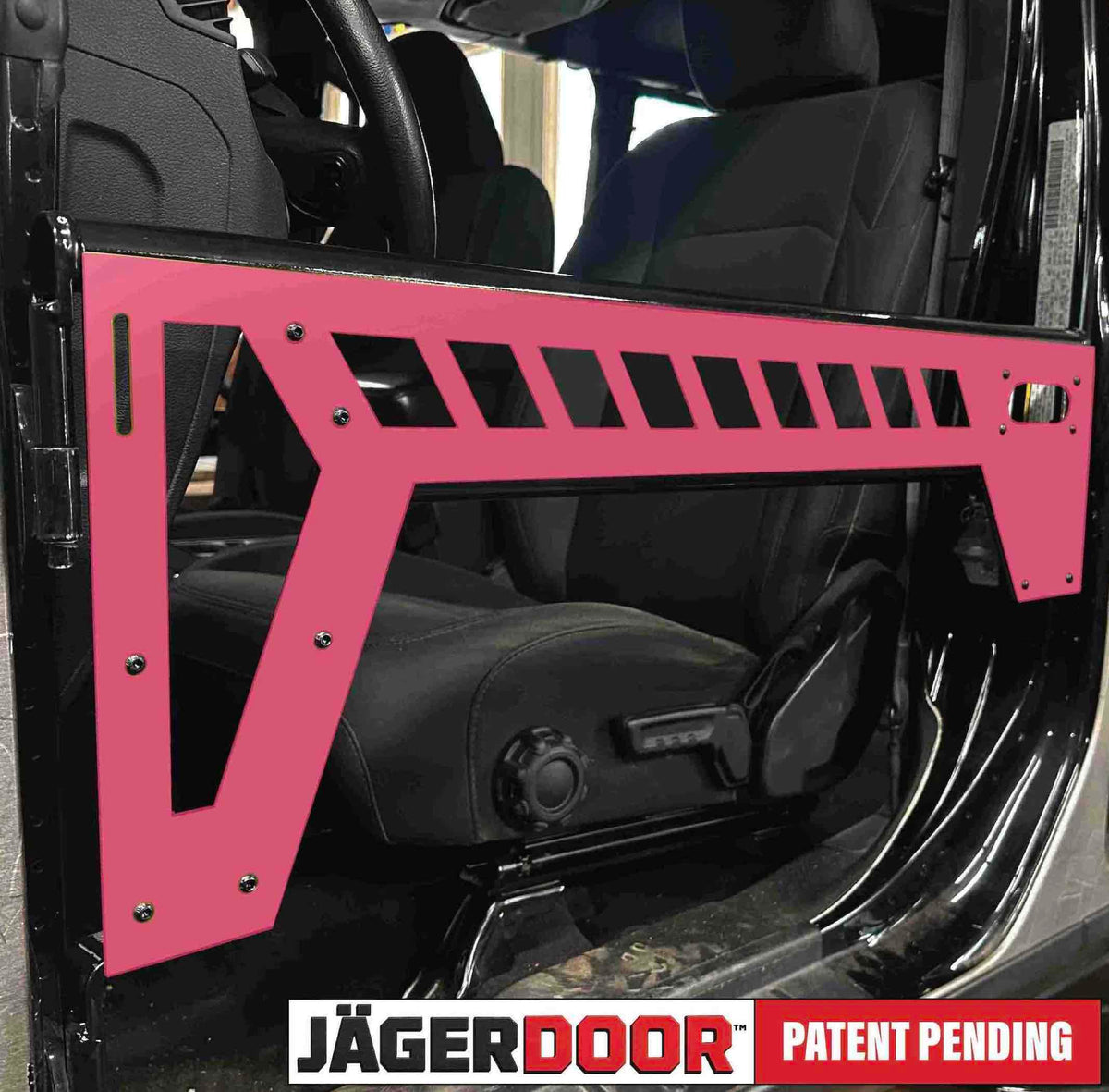Steinjäger Doors Gladiator JT 2019 to Present JagerDoor Front Doors Hot Pink