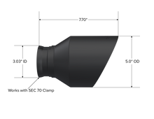 MBRP 15-23 Dodge Charger 5.7L/6.2L/6.4L T304 3in ID / 5in OD Out / 8in Length Angle Cut Black Tip