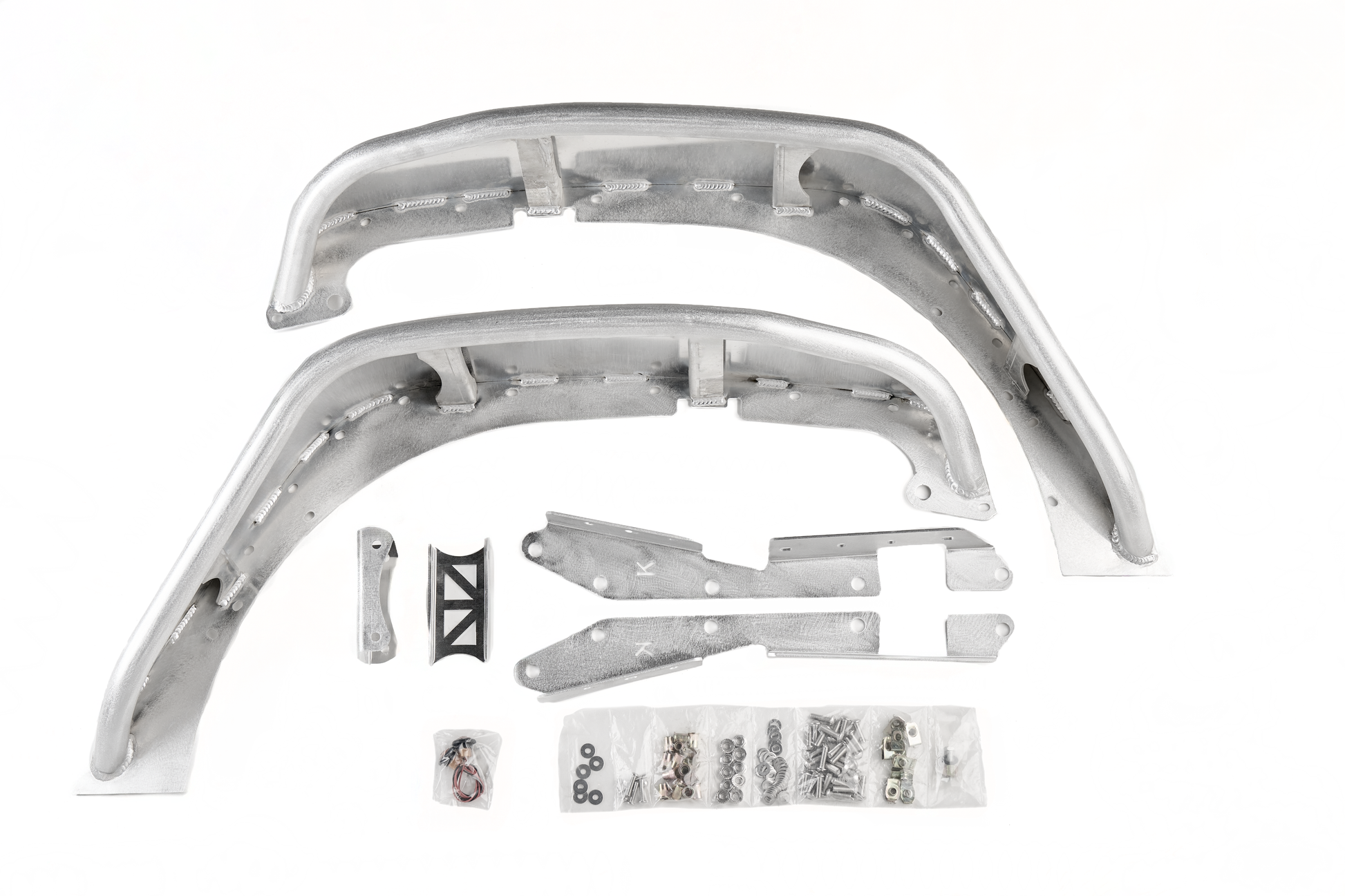 Jeep JK/JKU Full Assault Raw Aluminum Fender Kit - Front