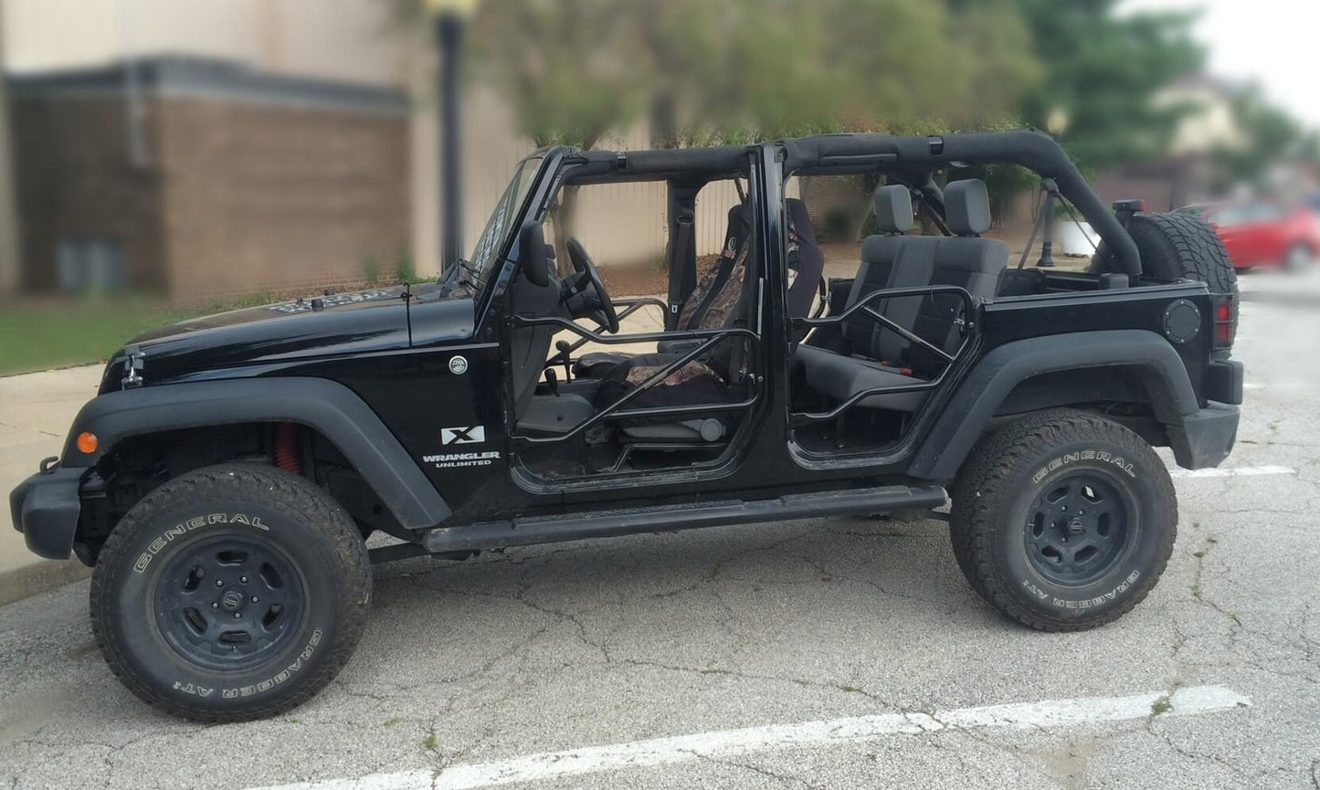 Steinjäger Doors Wrangler JK 2007-2018 Trail, Tubular Style Front Doors Pinky