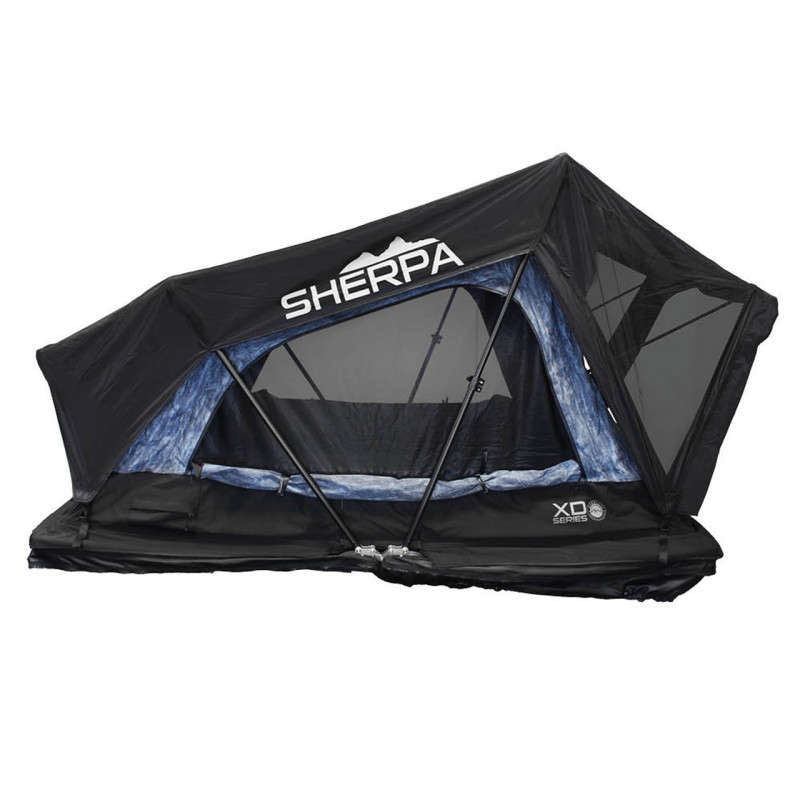 Overland Vehicle Systems XD Sherpa Solo - Soft Sided Roof Top Tent, 1 Person, Grey Body & Black Rainfly