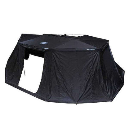 Overland Vehicle Systems XD Nomadic 270 - Awning Wall 3 W/Black Out, Passenger Side, Black Body, Black Trim W/Storage Bag