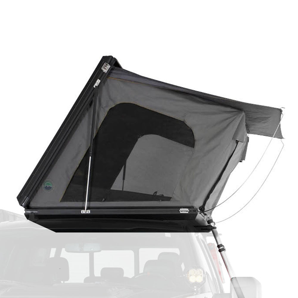 Overland Vehicle Systems HD Sidewinder - Aluminum Roof Top Tent, 2 Person, Grey Body & Grey Rainfly