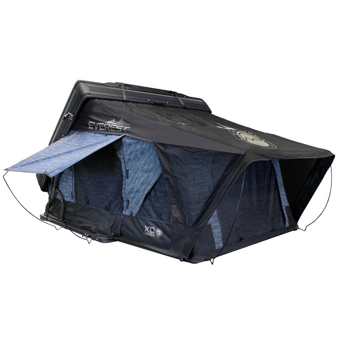 Overland Vehicle Systems XD Everest 4 - Cantilever Aluminum Roof Top Tent, 4 Person, Grey Body & Black Rainfly