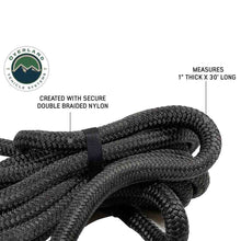 Overland Vehicle Systems Brute Kinetic Recovery Strap 1" x 30" With Storage Bag