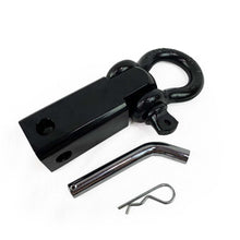 Overland Vehicle Systems Receiver Mount Recovery Shackle 3/4" 4.75 Ton With Dual Hole Black & Pin & Clip