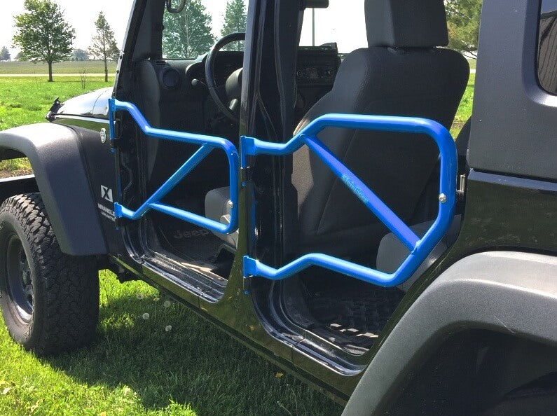 Steinjäger Doors Wrangler JK 2007-2018 Trail, Tubular Style Front and Rear Doors Playboy Blue