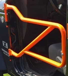 Steinjäger Doors Wrangler JK 2007-2018 Trail, Tubular Style Front Doors Fluorescent Orange