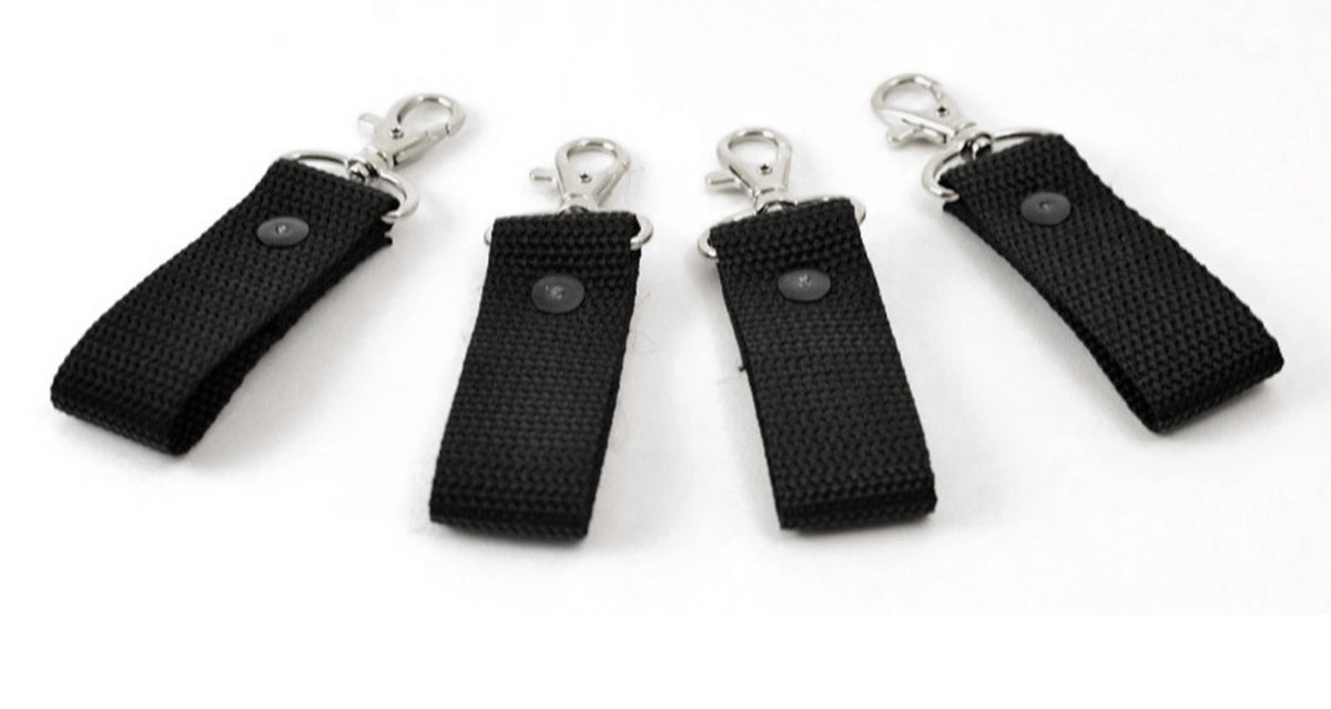 Black Zipper Pulls - Four Pack - Standard