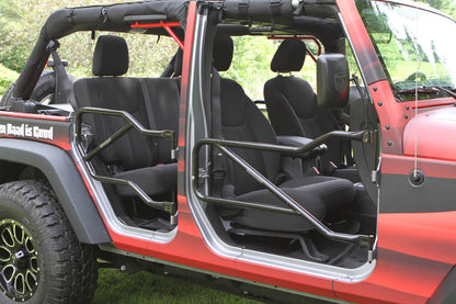 Steinjäger Doors Wrangler JK 2007-2018 Trail, Tubular Style Front and Rear Doors Black