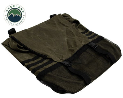 Overland Vehicle Systems Extra Large Trash Bag Tire Mount - #16 Waxed Canvas